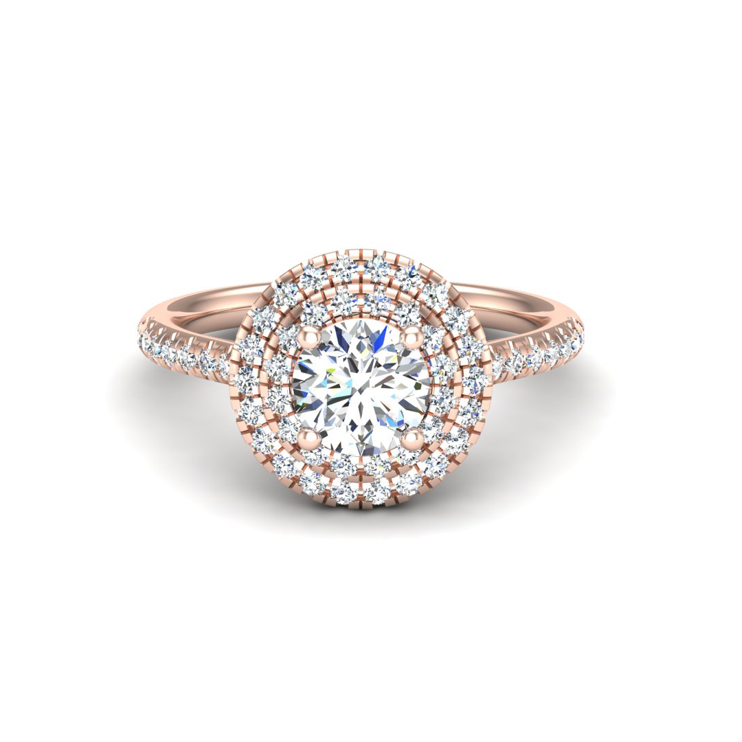 Maya Double Halo Engagement ring